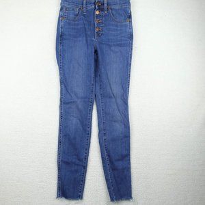 Madewell Jeans Womens 37 Blue High Rise Skinny Medium Wash Button Fly Stretchy